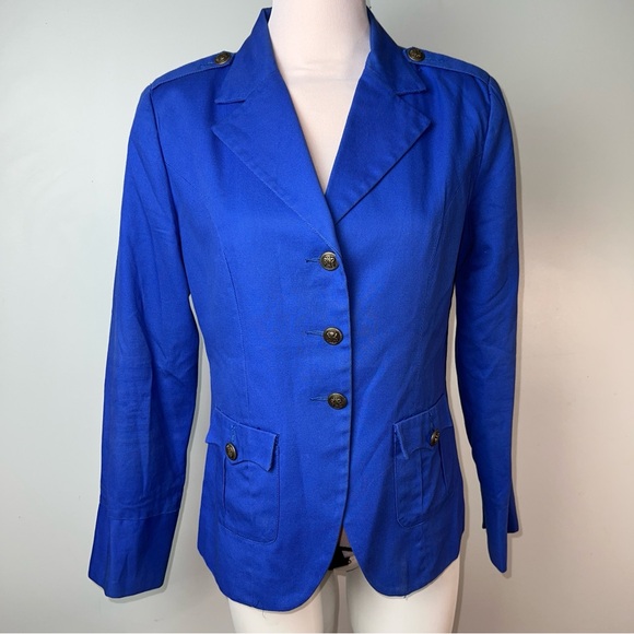 Twiggy London Royal Blue Military-Style Blazer - Women’s Size Medium - Picture 1 of 11